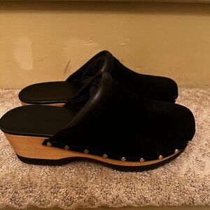 M. Gemi | The Greta Clog | Black Suede